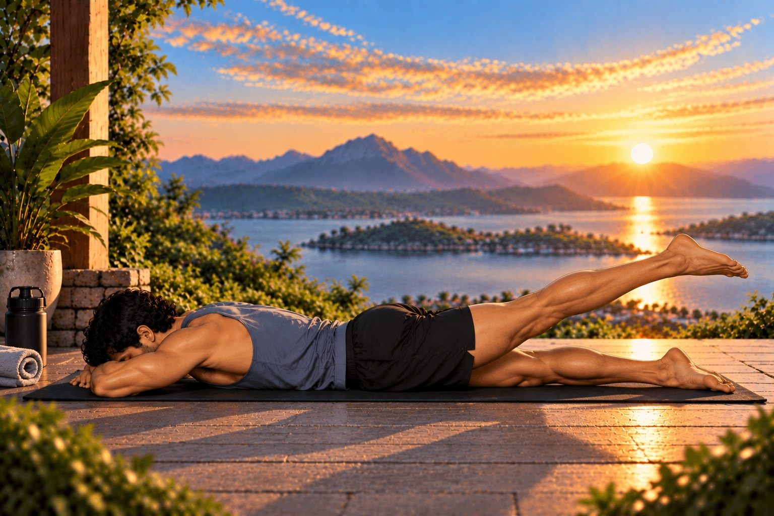 Prone straight-leg glute hold