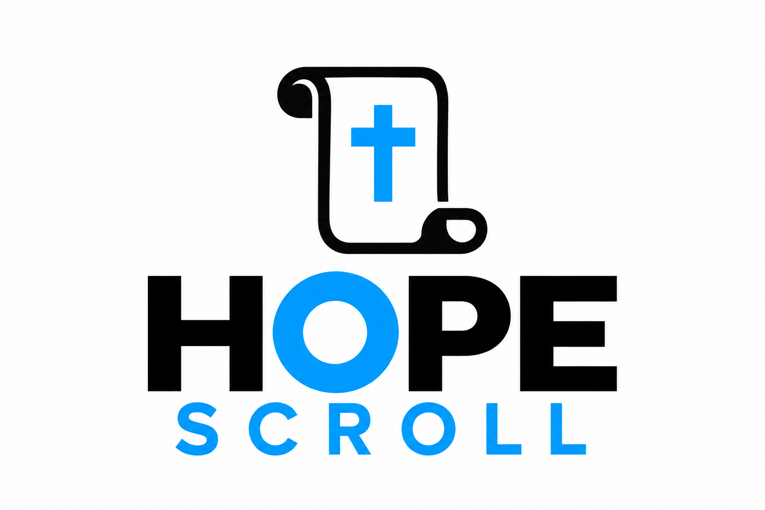 Hope Scroll — a scroll with a blue cross